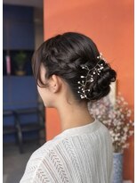 トータルヘアサロンカマダ&nbsp;タイトな裏編み込みヘアアレンジ&メイク