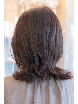 クレオメ 田町店(Cleome) ♪オリーブグレー大人ガーリーココアベージュ小顔レイヤー前髪