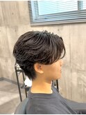 【ニュアンスパーマセンターパート】ニュアンスフェザー