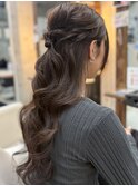 ゆるふわハーフアップスタイル♪