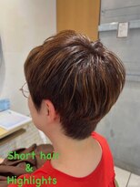 アース モード 新小岩店(EARTH/M) 大人ショートカット×ハイライト