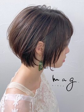 マグ ギンザ(mag ginza) 【mag ginza】立体感丸みショートボブ×ハイライトカラー