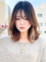 アグ ヘアー ルーナ 富山高岡店(Agu hair luna) 《Agu hair》イヤリングカラー×大人ナチュロブ