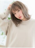 センター北/髪質改善/外国人風カラーの外ハネくびれボブa