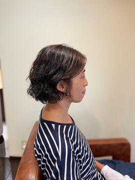 ヘアアンドアイラッシュ ココアンジェ くりえいと宗像店(Coco Ange) ナチュラルカーリーボブ