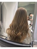 福岡 ブリーチ ベージュ グレージュ ダブルカラー ハイライト