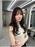 博多美容室/韓国ヘア/ぱっつん前髪/前髪顔周りカット/レイヤー