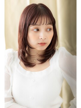 カバーヘア ブリス 川口(COVER HAIR bliss) □ピンクベージュ前下がりレイヤーカット401★川口20代30代40代