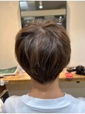 アッシュブラウンふんわりショート脱白髪染め髪質改善浦和
