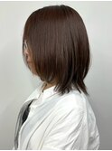 ＊ラフ柔らかボブ黒髪ミディアムロングウルフ前髪あり30代40代3