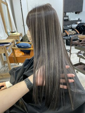 エトラ 渋谷店(etora) 小顔 ネビージュグレージュハイライトカラー◎