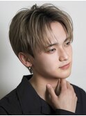 韓国ニュアンスセンターパートブリーチカラーミルクティーベージ