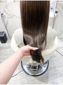 ダメージレス縮毛矯正×髪質改善カラーブリーチなしブラウン