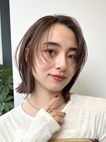 ラボヌールヘアーノーブル 新越谷店(La Bonheur hair noble)&nbsp;切りっぱなしボブエアリーロング美髪ピンクブラウン