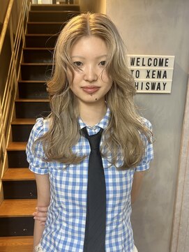 ジーナ(XENA) ミルクティーベージュカラー　顔型別ヘアスタイル