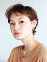 シェル 立川(shell)&nbsp;くびレイヤーエモージュグレージュカラーくびれショート【立川】