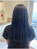 ダブルカラー,ネイビーブルー,ケアブリーチ【草加】