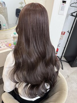 ラビス クローバー(Lovis clover) くびれヘア/アプリコットオレンジ/ハイライトカラー/夏/縮毛矯正