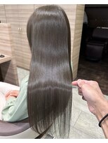 アッシュ 二子玉川店(Ash)&nbsp;ブリーチ無し髪質改善カラーで作る透明感カーキベージュ