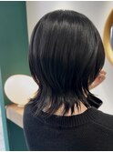 ウルフレイヤー！黒髪くびれショートレイヤーカット♪