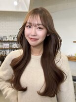 オニキス 原宿(ONYX) a173レイヤーカットブリーチなしカラーくびれ巻き韓国ヘア