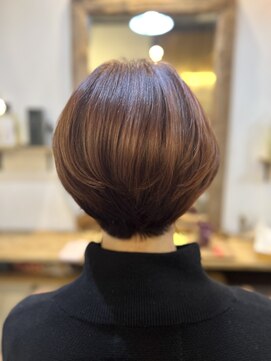 クオリア(QUALIA) 小顔見せ×ピンクベージュショート/髪質改善  柏