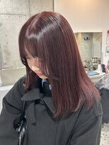 キャンバスアニュー 川崎(canvas anew.) ブリーチなしダブルカラー ピンクブラウン ピンクベージュ