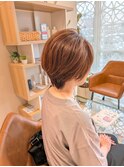 大人女子ショートボブ