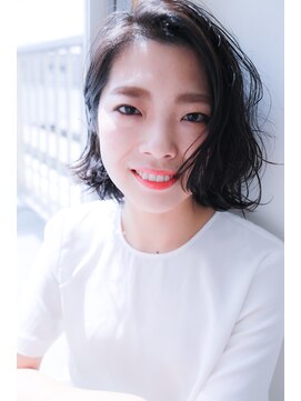 オーシャン(Ocean) [OCEAN Hair&Life]黒髪ボブディ☆今風ウェーブスタイル☆