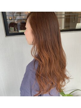 トレス(tresses) ゆるふわロング×オレンジ