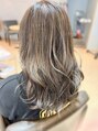 リーブラヘアスパ Libra hair spa 貝塚店 グラデーションカラーと３Ｄカラーを使ったベージュ系カラー