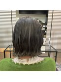 ホワイトシルバー ブリーチ 透明感カラー
