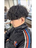 刈り上げマッシュ×波巻きスパイラルパーマ