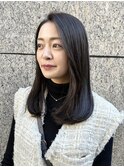 セミロング 艶髪 髪質改善 ストレートヘア さらつやロング 銀座