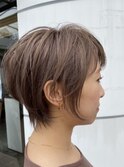 ミルクティーショートボブ