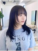 イメチェン/レッドブラウン/フルバング/似合わせカット/溝ノ口駅
