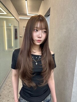 ボタン ハカタ(VOTAN hakata) 市野瀬裕奈/博多韓国ヘア/マロンブラウン/レイヤーカット/前髪