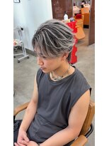 リップス 吉祥寺アネックス店(LIPPS)&nbsp;ホワイトシルバーアッシュ　バレイヤージュフェザー