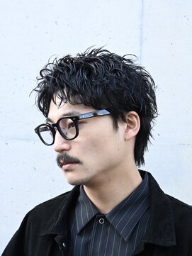 フィフス 渋谷(fifth) 渋谷ルーズショートスパイキーパーマ短髪アップバング2wayメンズ