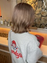 ラックスビー マハロ 江坂駅前店(LUXBE MAHALO)&nbsp;春におすすめ♪ミルクティーベージュ くびれボブ