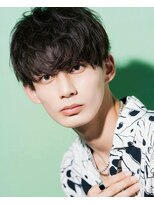 メンズサロンAlo 渋谷 #メンズカット#メンズパーマ#眉毛#ブリーチ#縮毛矯正#MEN'S特化&nbsp;ニュアンスパーマ/センターパート/波巻きツイストスパイラル渋谷