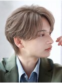 ハイトーンカラーフェザーパーマニュアンスパーマセンターパート