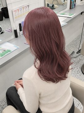 エニフォーイーストハム(Eni for eastham) ブリーチなしダブルカラー/ピンク/透明感カラー/レイヤーカット