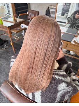 セットアップ 岡山北長瀬店(SET-UP) (似合わせカット) ダブルカラー×ピンクベージュ