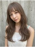 小顔夏カットふんわりレイヤー大人可愛いナチュラルブラウン