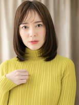 カバーヘア ブリス 志木南口駅前店(COVER HAIR bliss)&nbsp;ハニーブラウンハッシュカット美髪ミディアムレイヤー30代40代W