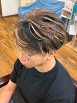 リタヘア(Re:ta Hair) コントラストハイライト×ショートボブ