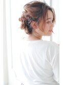 【elfo】結婚式お呼ばれパーティヘア大人可愛い編み込みアレンジ