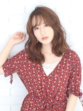 美容室イサ テラスウォーク一宮店(ISA) ISA一宮★女性らしさUPなセミディウェーブ