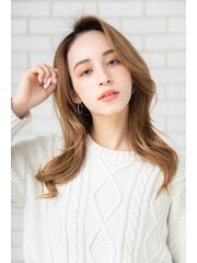大人かわいい／韓国風/ロングスタイル/モテ髪/前髪/透明感
